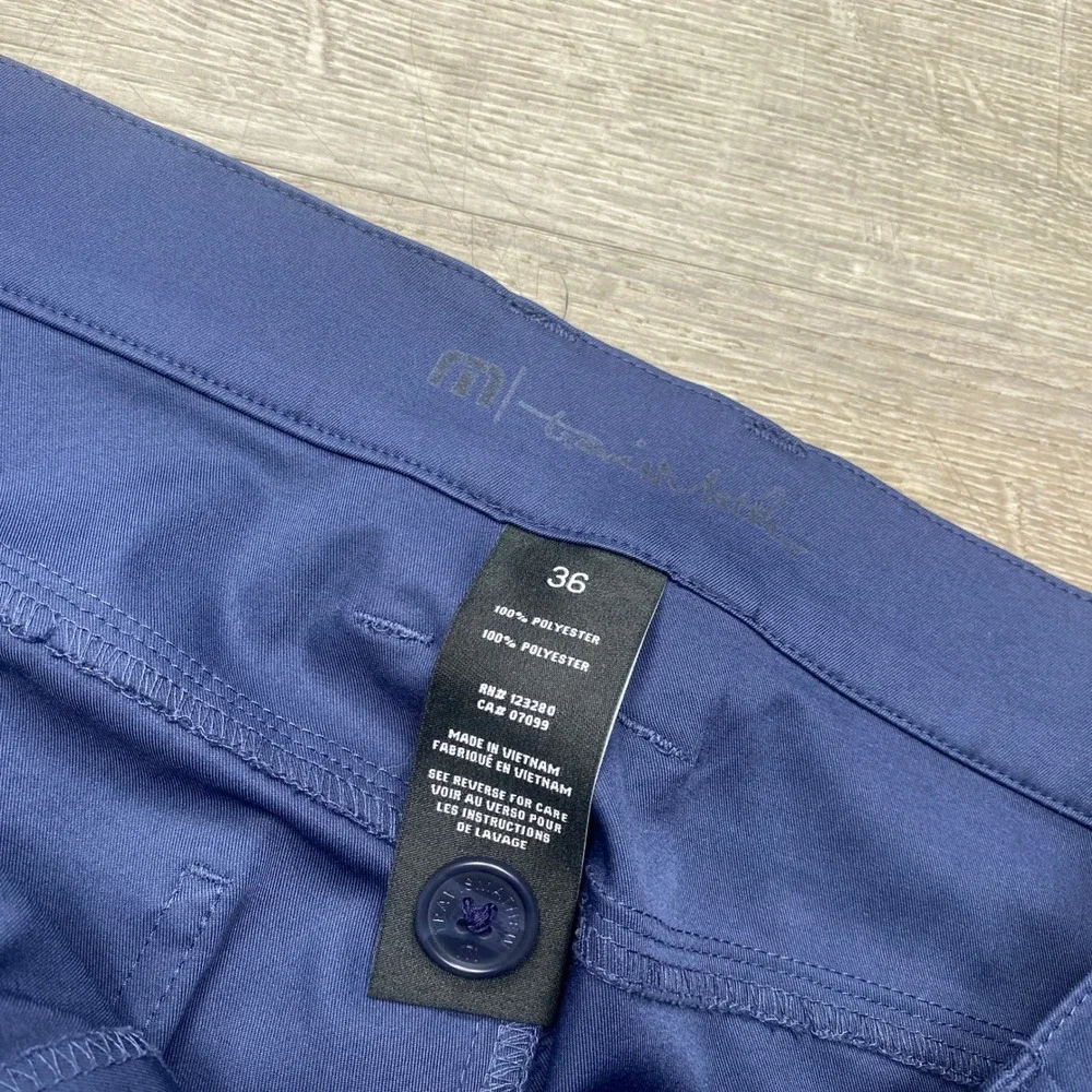 TravisMathew Mens 36 Golf Pants‎ Navy Blue Polyester Performance Trousers